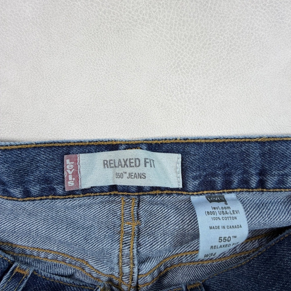 Vintage Levis 550 Relaxed Fit Jeans Mens 34x30 Fits 32 Blue Denim Tapered Retro - Picture 4 of 10